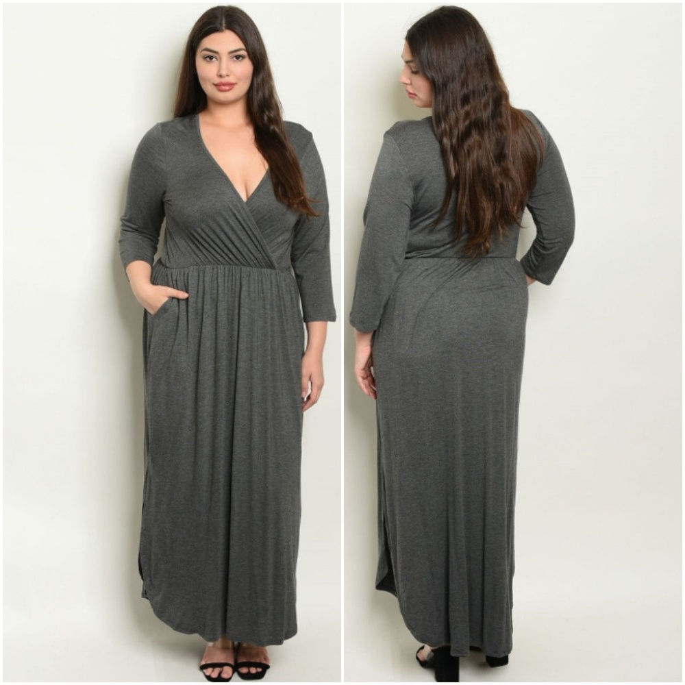 OLIVE MAXI KNIT DRESS - Picture 3 of 3